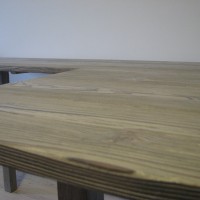 кутовий дерев"янний стіл