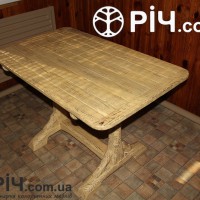 Деревянный стол под старину. Материал выжженная структурированная сосна.