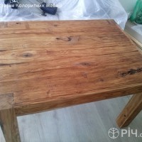 Ще один стіл дубовий в стилі лофт, виготовлений на замовлення Столярною Майстернею Колоритних меблів "РіЧ". Меблі ЛОФТ з натурального дерева.